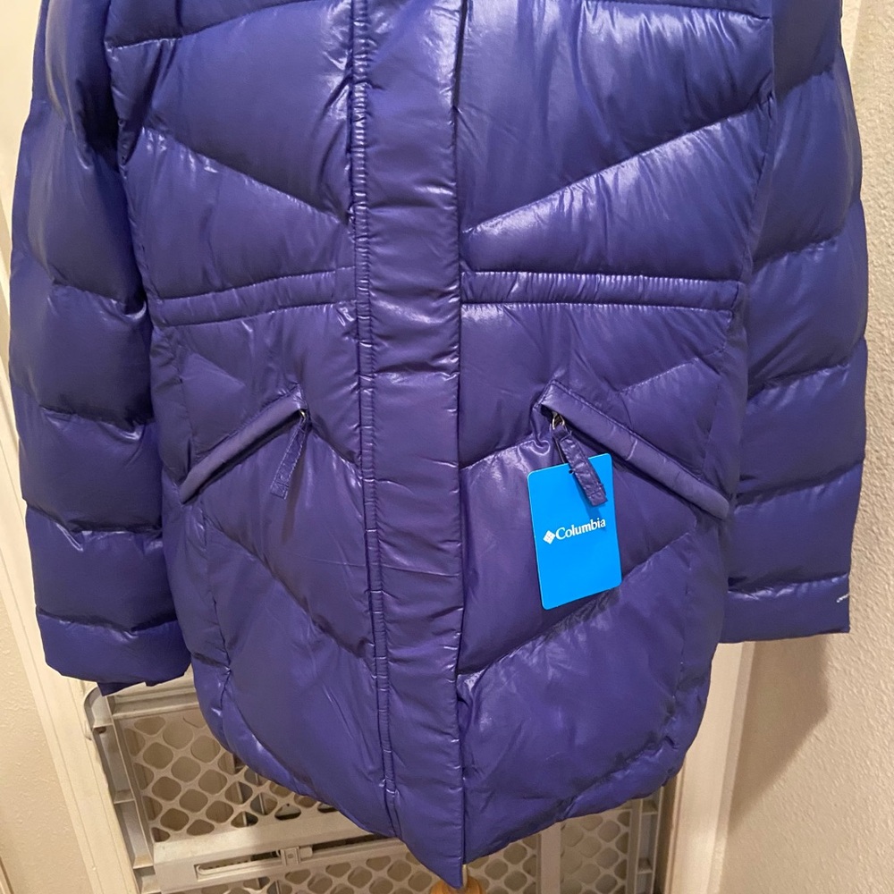 NWT Women's Columbia Peak to Park II Mid Jacket size 2X Blue Detachable Hood - Picture 3 of 15